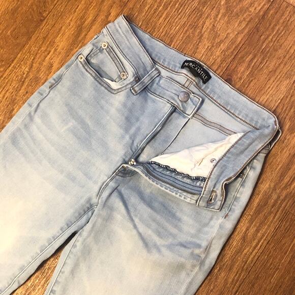 J. Crew Mercantile Light Wash Skinny Denim Blue Jeans Size 27 - Picture 5 of 12